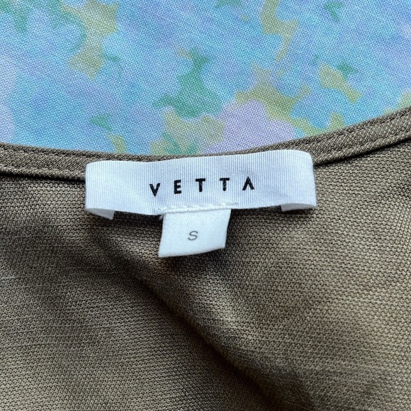 Vetta | Capsule The Convertible Wrap Mini Dress Khaki Small Minimalist Linen - Picture 11 of 13